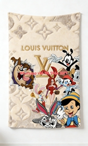 LV Cartoon Collage Blanket Retro Cartoon LV Throw 177